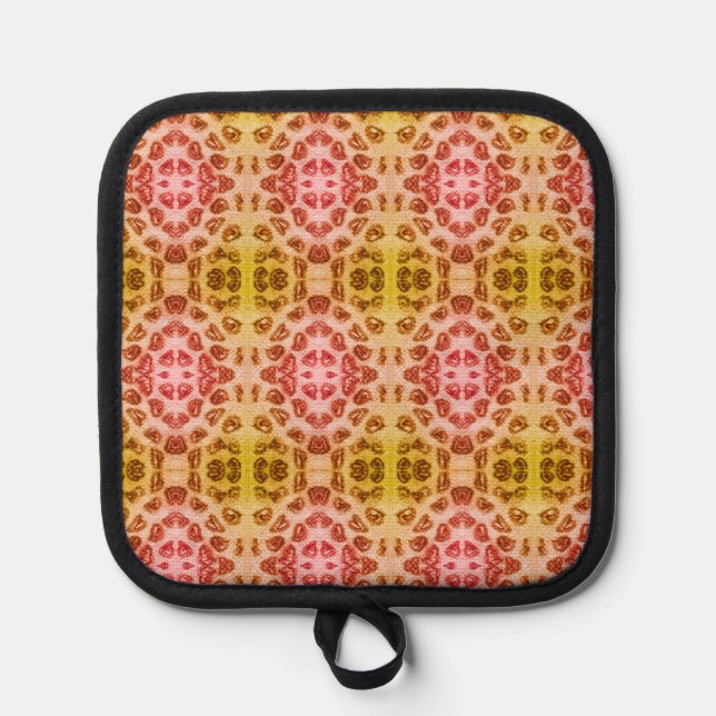 Lipstick Print Hearts Pot Holder (Front)