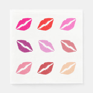 Lipstick Print Paper Napkins