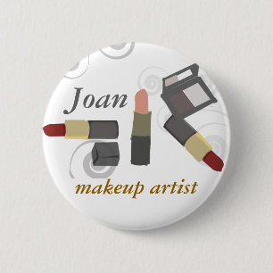 Lipstick Salon Spa Makeup Artist Cosmetics 2 Inch Round Button