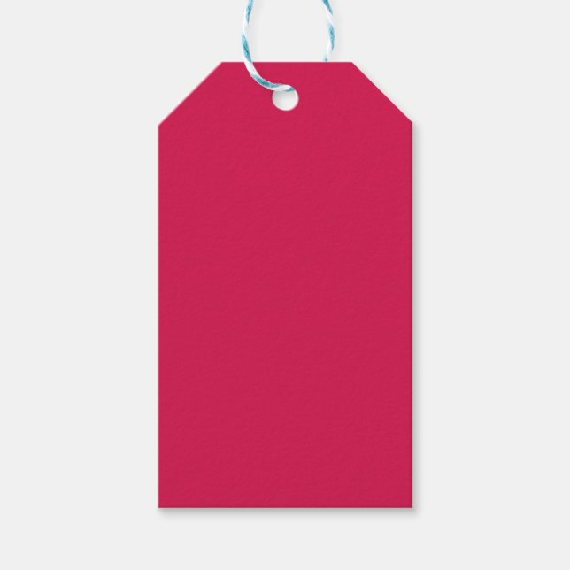 Lipstick  (solid colour) Crimson Gift Tags (Front)