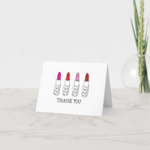 Lipstick Thank You Card