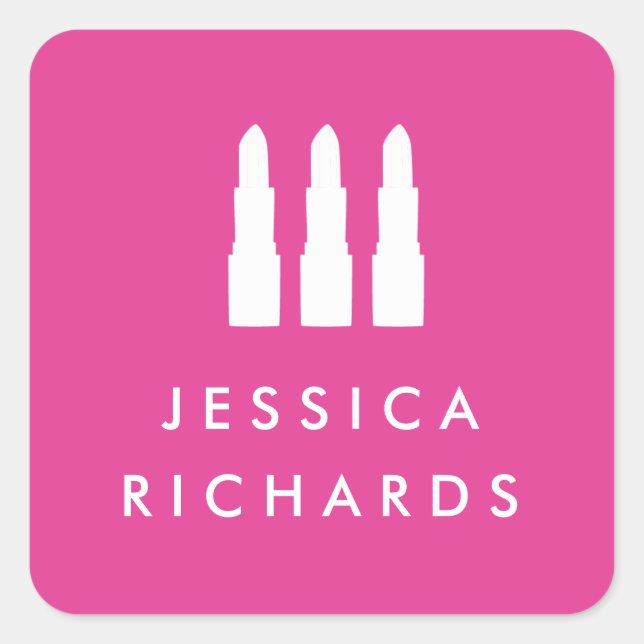 Lipstick Trio Pink Makeup Artist Stickers (Front)