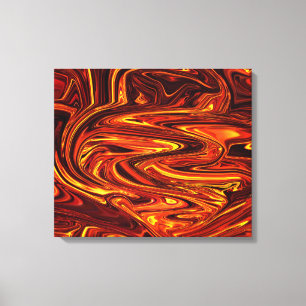 Liquefied Fire Abstract Art, Canvas Print