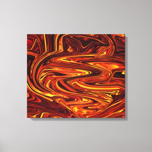 Liquefied Fire Abstract Art, Canvas Print (Front)