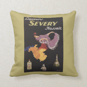 Liqueurs Severy Hasselt Promotional Poster Throw Pillow