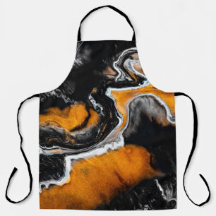 Liquid acrylic picture with artistic mixed paints apron