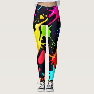 Liquid Art: Dynamic & Vibrant Leggings