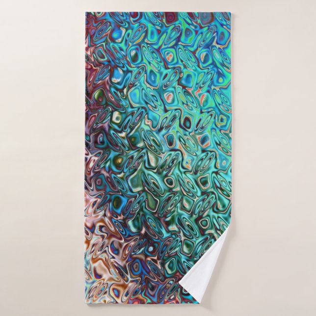 Liquid Blue Gel Abstract Bath Towel (Bath Towel)