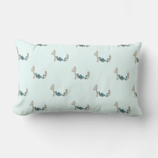 Liquid Blue Reverie — Contemporary Art Collection Lumbar Pillow