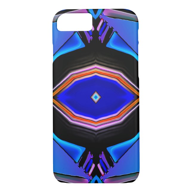 Liquid Blues & Pink Glow Geometrical Design Case-Mate iPhone Case (Back)