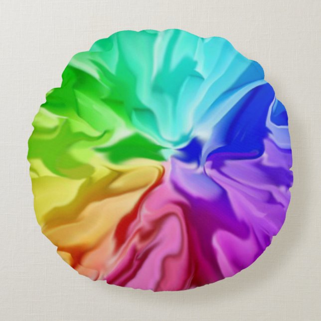 Liquid Colour Round Pillow (Front)