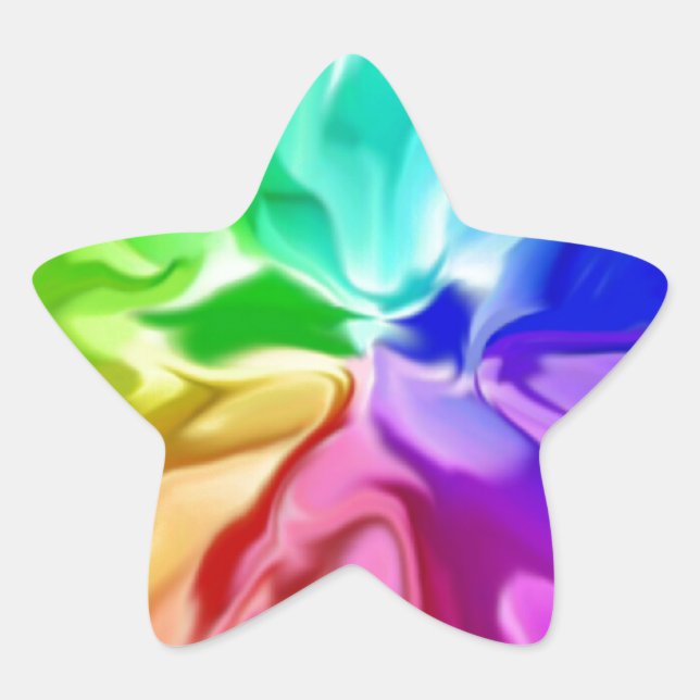 Liquid Colour Star Sticker (Front)