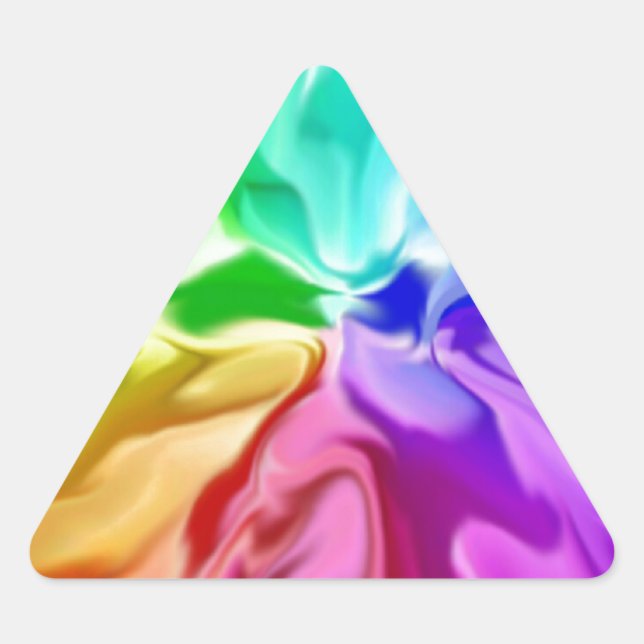 Liquid Colour Triangle Sticker (Front)