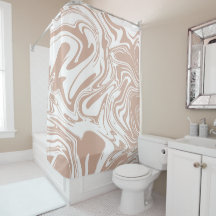Liquid Contemporary Cafe Beige Marble Swirls