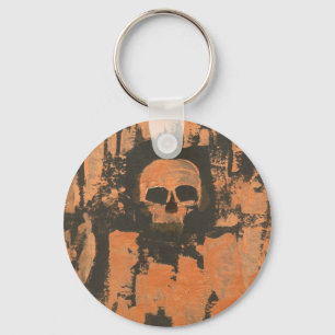 Liquid Copper Skull Keychain