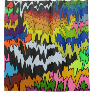 Liquid Drip Colourful Groovy Stripe Trippy Pattern