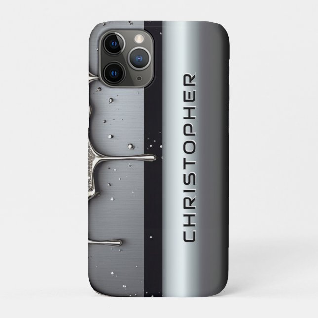 💧 Liquid Drip Name Flow Personalized Custom Art Case-Mate iPhone Case (Back)
