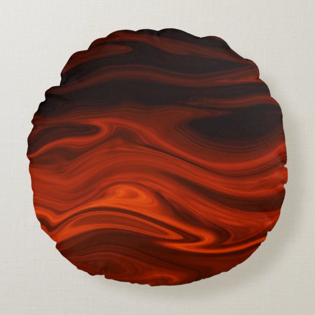 Liquid Fire by Shirley Taylor Round Pillow (Front)