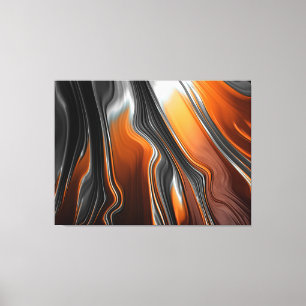 liquid flow wrapped canvas