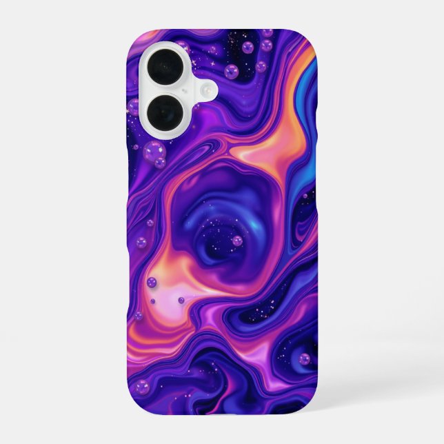 Liquid Galaxy: A Mesmerizing Abstract iPhone 16 Case (Back)