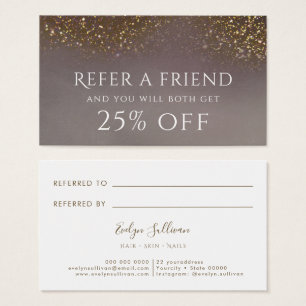 liquid glitter Referral Card