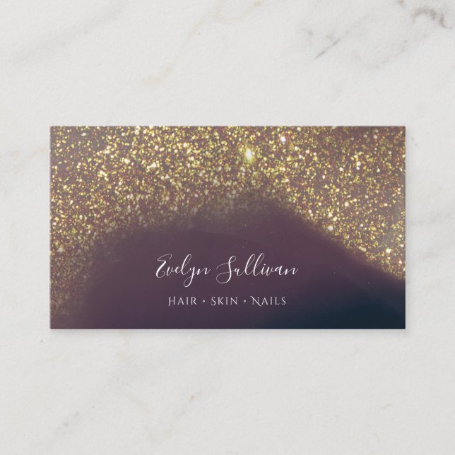 liquid glitter texture business card (Front)