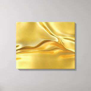 Liquid Gold Abstract Canvas Print