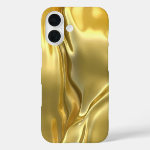 Liquid Gold Abstract Shimmer iPhone 16 Case