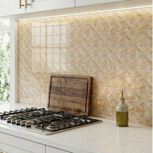 Liquid Gold and Warm Beige Luxury Ceramic Tile