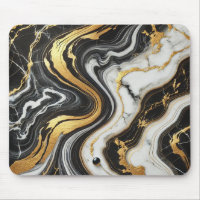 Liquid Gold Black White Marble Look Glam Wedding