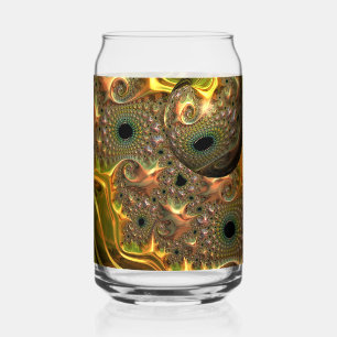 Liquid Gold Fractal Dream Can Glass