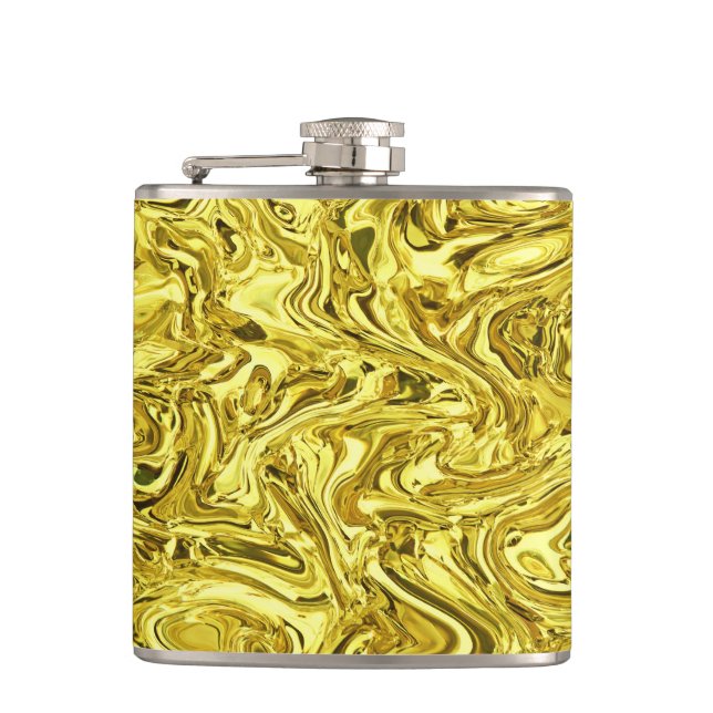 liquid gold hip flask (Front)