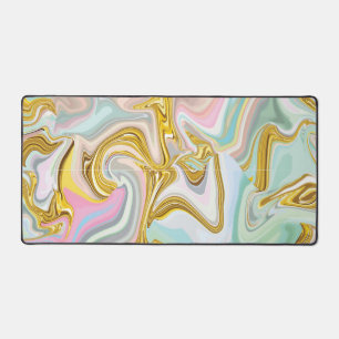 Liquid Gold Pastel   Desk Mat