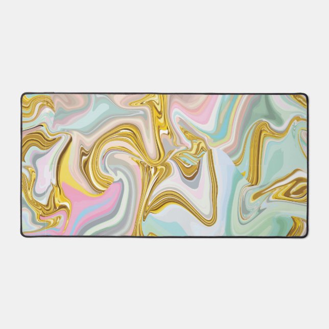 Liquid Gold Pastel   Desk Mat (Front)