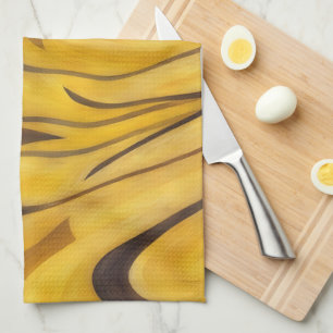 Liquid Gold with Mocha Accents Artsy Towel
