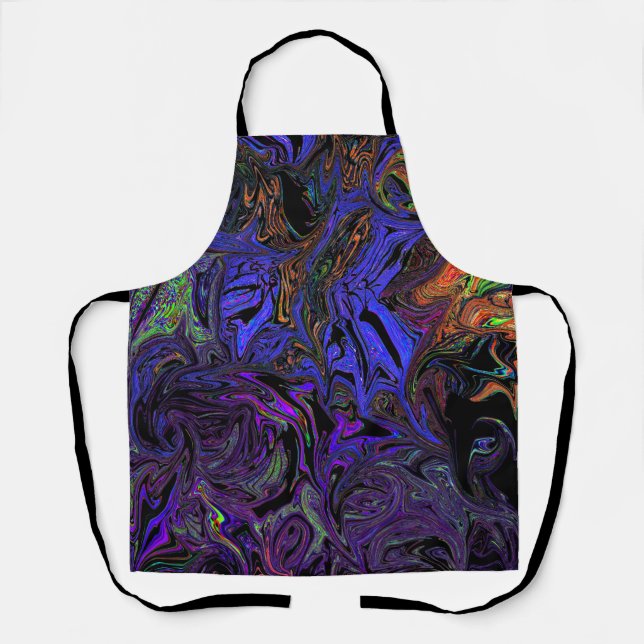 Liquid Graffiti Purple  Apron (Front)