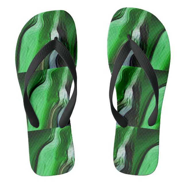Liquid Grass Flip Flops (Footbed)