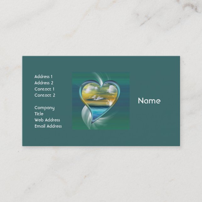 Liquid Heart Business Card (Front)