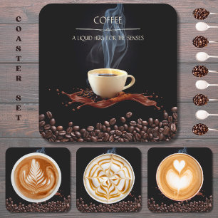 Liquid Hug for the Senses Coffee Coasters Set of 6