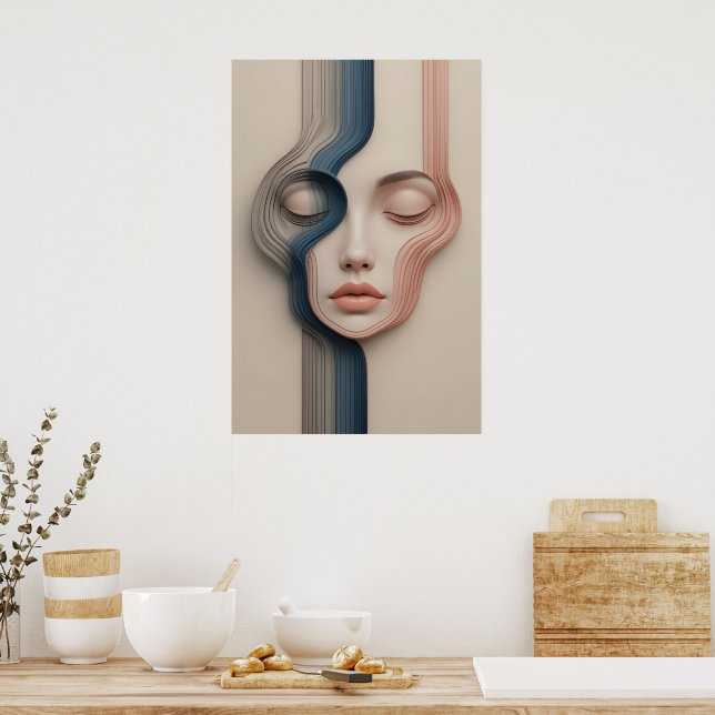 Liquid Identity Poster Abstract Wall Art (Kitchen)