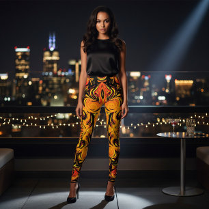 Liquid in fire  leggings