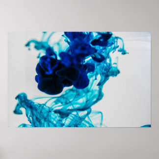 Liquid Ink in Water Poster