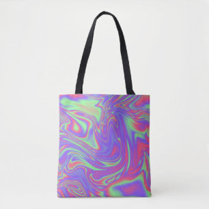 Liquid Iridescent Colourful Texture Tote Bag