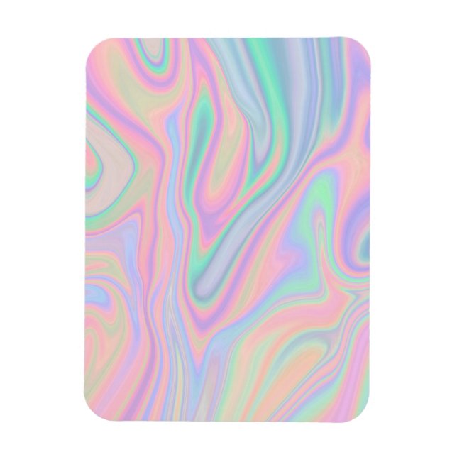 Liquid Iridescent Unicorn Colour Design Magnet (Vertical)