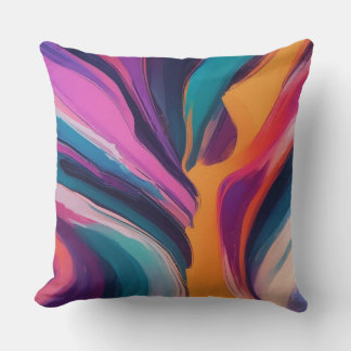 Liquid Joy Throw Pillow