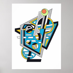 Liquid Lunch   Cyber Deco Abstract Design Poster