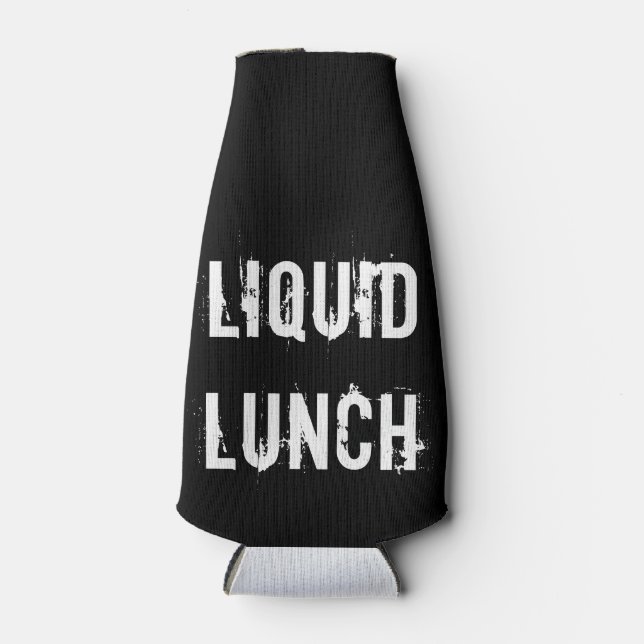 Liquid Lunch Funny Any Colour Bottle Outfit Bottle Cooler (Front)