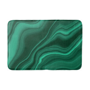 Liquid Malachite Dream #1 #gem #decor #art  Bath Mat