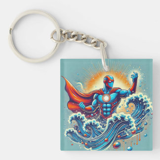 Liquid Manipulation Superhero Design Keychain