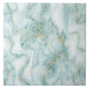Liquid marble background with gold splatter tile